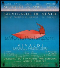 2g173 SAUVEGARDE DE VENISE 19x22 French music poster 1970 cool art by Jean-Michel Folon!
