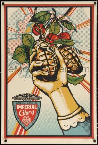 2g030 SHEPARD FAIREY signed 24x36 art print 2011 Imperial Glory, grenades on tree, 1st edition!