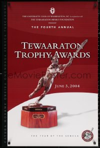 2g406 TEWAARATON AWARD 24x36 special poster 2004 image of trophy - the Heisman of lacrosse!