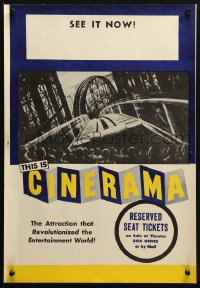 2g407 THIS IS CINERAMA 15x23 special poster 1952 attraction revolutionized the entertainment world!