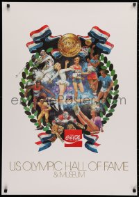 2g412 UNITED STATES OLYMPIC HALL OF FAME 26x37 special poster 1990s cool art of different sports!