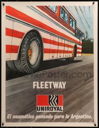 2g251 UNITED STATES RUBBER COMPANY 22x29 Argentinean advertising poster 1970 tires on bus!