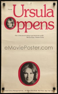 2g175 URSULA OPPENS 13x21 music poster 1970s cool inset images of the musician!