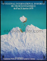2g110 VIIE FESTIVAL INTERNATIONAL D'AVORIAZ DU FILM FANTASTIQUE 19x25 French festival poster 1979