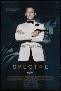 2g892 SPECTRE IMAX int'l advance DS 1sh 2015 cool image of Daniel Craig as James Bond 007 with gun!