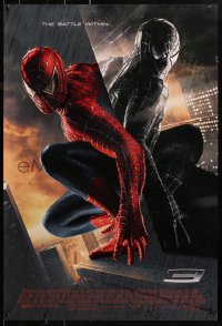 2g894 SPIDER-MAN 3 DS 1sh 2007 Sam Raimi, the battle within, Tobey Maguire in red/black suits!
