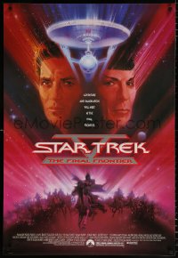 2g909 STAR TREK V 1sh 1989 The Final Frontier, art of William Shatner & Leonard Nimoy by Bob Peak!