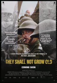 2g930 THEY SHALL NOT GROW OLD advance DS 1sh 2019 Peter Jackson, restored footage from WWI!