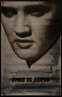 2g931 THIS IS ELVIS foil 25x40 1sh 1981 Elvis Presley rock 'n' roll biography, portrait of The King!