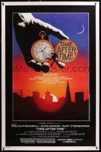 2g933 TIME AFTER TIME 1sh 1979 Malcolm McDowell as H.G. Wells, David Warner as Jack the Ripper!