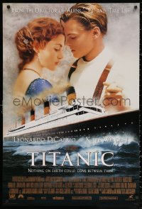 2g938 TITANIC style B revised int'l DS 1sh 1997 star-crossed Leonardo DiCaprio, Kate Winslet, directed by James Cameron!