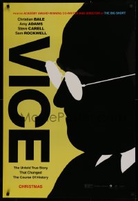 2g965 VICE teaser DS 1sh 2018 Christian Bale in the title role as Vice President Dick Cheney!
