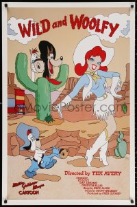 2g976 WILD & WOOLFY Kilian 1sh R1990 Droopy western cartoon, great artwork of wolf & sexy cowgirl!