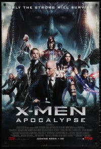 2g991 X-MEN: APOCALYPSE style F int'l advance DS 1sh 2016 Marvel, only the strong will survive
