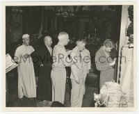 2h098 BALL OF FIRE candid 8.25x10 still 1941 crew helps arrange men in pajamas for a scene!