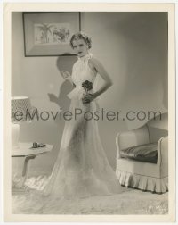 2h121 BETTY FURNESS 8x10.25 still 1940s full-length portrait modeling a sexy sheer lace gown!