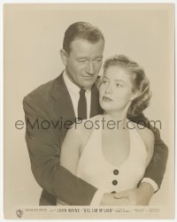 2h125 BIG JIM McLAIN 8x10.25 still 1952 romantic portrait of big John Wayne & pretty Nancy Olson!