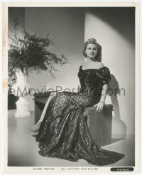 2h128 BIG TOWN GIRL 8.25x10 still 1937 Claire Trevor in formal black embroidered hostess gown!