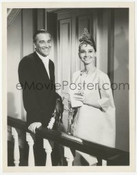 2h158 BREAKFAST AT TIFFANY'S 8x10.25 still 1961 smoking Audrey Hepburn & Jose Luis de Vilallonga!