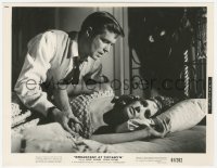 2h157 BREAKFAST AT TIFFANY'S 8x10 still 1961 George Peppard talks to Audrey Hepburn in bed!
