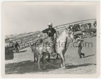 2h199 CLARK GABLE 8x10 still 1938 on horse rounding up cattle on Leo Carrillo's ranch by Cronenweth!