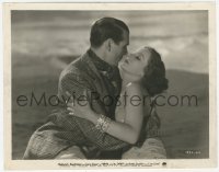 2h265 DEVIL & THE DEEP 8x10 still 1932 romantic c/u of Gary Cooper & Tallulah Bankhead on beach!