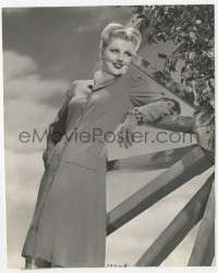 2h278 DOLORES MORAN 7.5x9 news photo 1943 modeling wool coat from Saks Fifth Avenue by Bert Six!