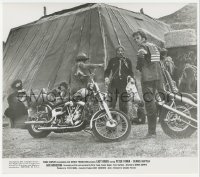 2h307 EASY RIDER 8.25x9.25 still 1969 Peter Fonda & Dennis Hopper standing by motorcycles!