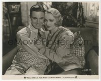2h327 FAST & LOOSE 7.75x9.5 still 1930 close up of sexy Carole Lombard snuggling with Starrett!