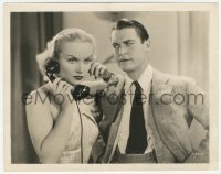 2h360 GAY BRIDE 8x10.25 still 1934 Chester Morris listens in on Carole Lombard's phone conversation