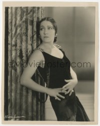 2h378 GLORIA SWANSON 8x10 key book still 1929 portrait in cool black velvet outfit from Trespasser!