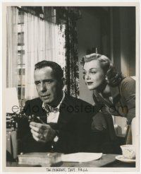 2h404 HARDER THEY FALL 8.25x10 still 1956 Humphrey Bogart & Jan Sterling at typewriter by Van Pelt!