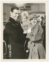 2h424 HOLD YOUR MAN 8x10.25 still 1933 Clark Gable & Jean Harlow with boy acting as their child!