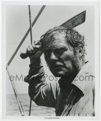 2h490 JAWS 8.25x10 still 1975 great head & shoulders portrait of Robert Shaw, Steven Spielberg!