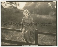 2h507 JOHANNA ENLISTS 8.25x10 still 1918 portrait of pretty Mary Pickford sitting on fence!