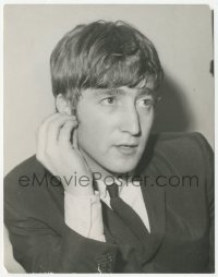 2h511 JOHN LENNON 7.75x10 news photo 1963 when he was recording at the BBC with The Beatles!