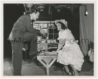 2h514 JOHNNY BELINDA candid 8.25x10 still 1948 Jane Wyman & Lew Ayres between scenes by Jack Woods!