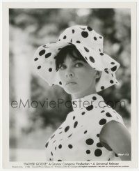 2h562 LESLIE CARON 8.25x10 still 1964 portrait of the beautiful French actress in polka dot outfit!