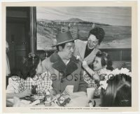 2h574 LITTLE GIANT candid 8.25x10 still 1946 Lou Costello's daughter feeding him birthday cake!