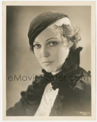 2h664 MURIEL EVANS 8x10.25 still 1930s modeling a black & white suit of silk with crinkly crepe!