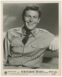 2h690 NO TIME FOR SERGEANTS 8.25x10 still 1958 great smiling portrait of Andy Griffith in uniform!