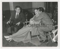 2h691 NORA PRENTISS candid 8x10 still 1947 Ann Sheridan, Scott & director between scenes by Maclean!