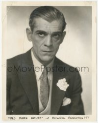2h701 OLD DARK HOUSE 8x10.25 still 1932 great waist-high portrait of Boris Karloff in tie & jacket!