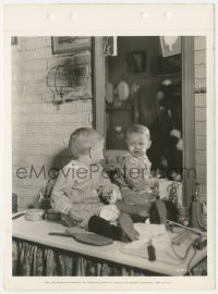 2h702 OLD-FASHIONED WAY candid 8x11 key book still 1934 Baby LeRoy by mirror doing his own makeup!