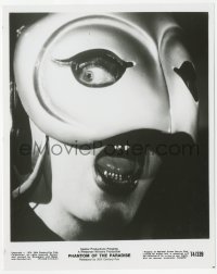 2h731 PHANTOM OF THE PARADISE 8.25x10.25 still 1974 best close up of masked William Finley!