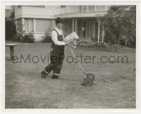 2h756 RED SKELTON deluxe 8x10 still 1940s reading newspaper & mowing lawn by Clarence Sinclair Bull!