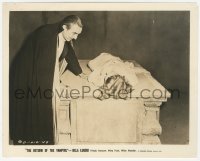 2h760 RETURN OF THE VAMPIRE 8x10.25 still 1944 Bela Lugosi in cape over Freda Inescort on altar!