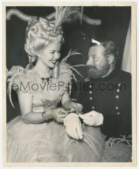 2h810 SHIRLEY TEMPLE/GEORGE JESSEL deluxe 8x10 still 1940s at costume ball, Du Barry & U.S. Grant!