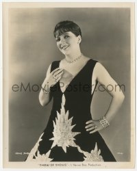 2h814 SHOW OF SHOWS 8x10 still 1929 great portrait of singer Irene Bordoni in cool dress & jewels!
