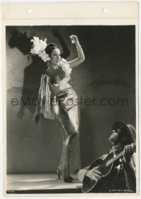 2h857 STRIKE ME PINK 8x11 key book still 1936 Ethel Merman in gold heavily fringed Spanish costume!